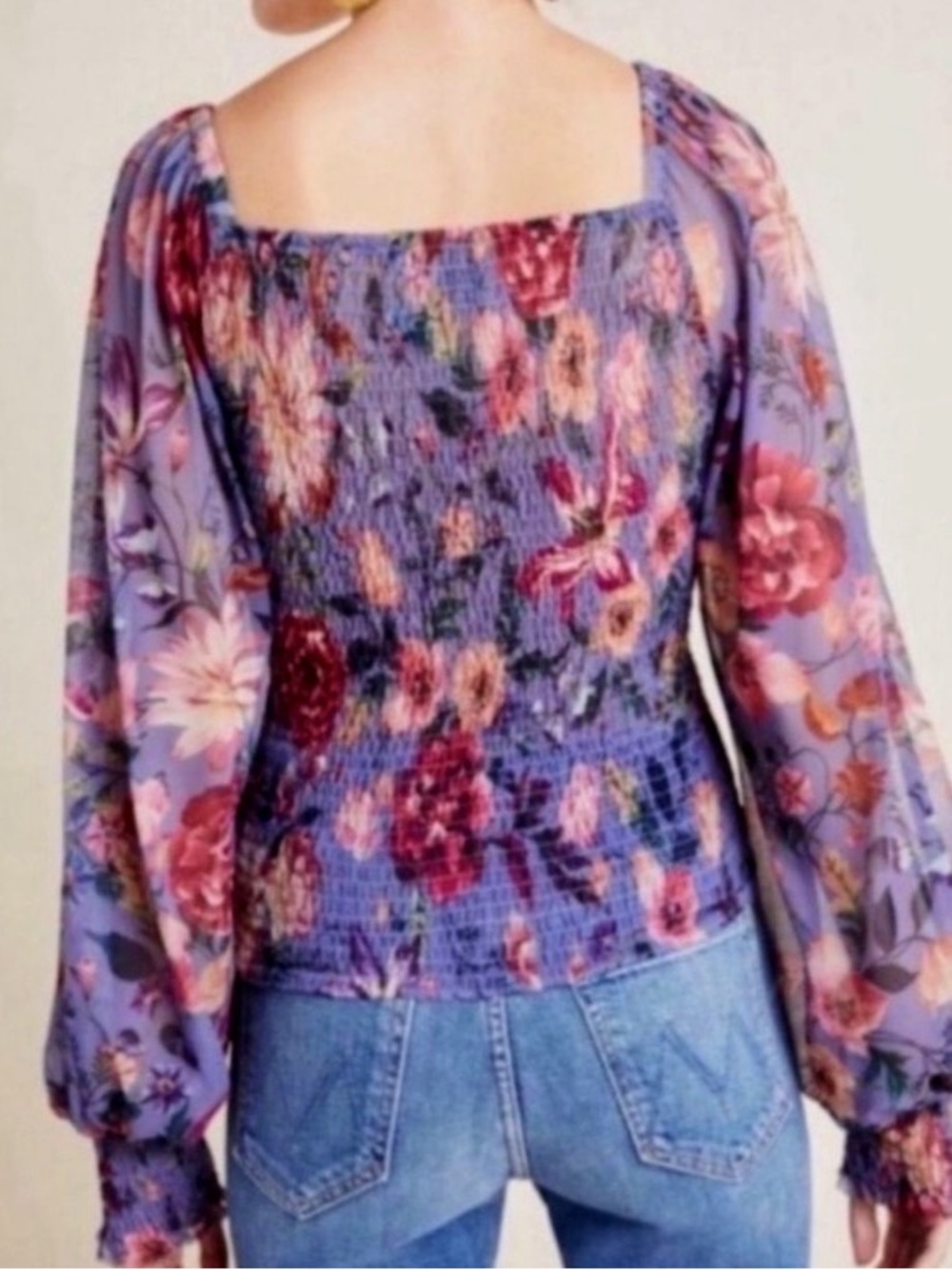 Anthropology on and off shoulder- Lavender